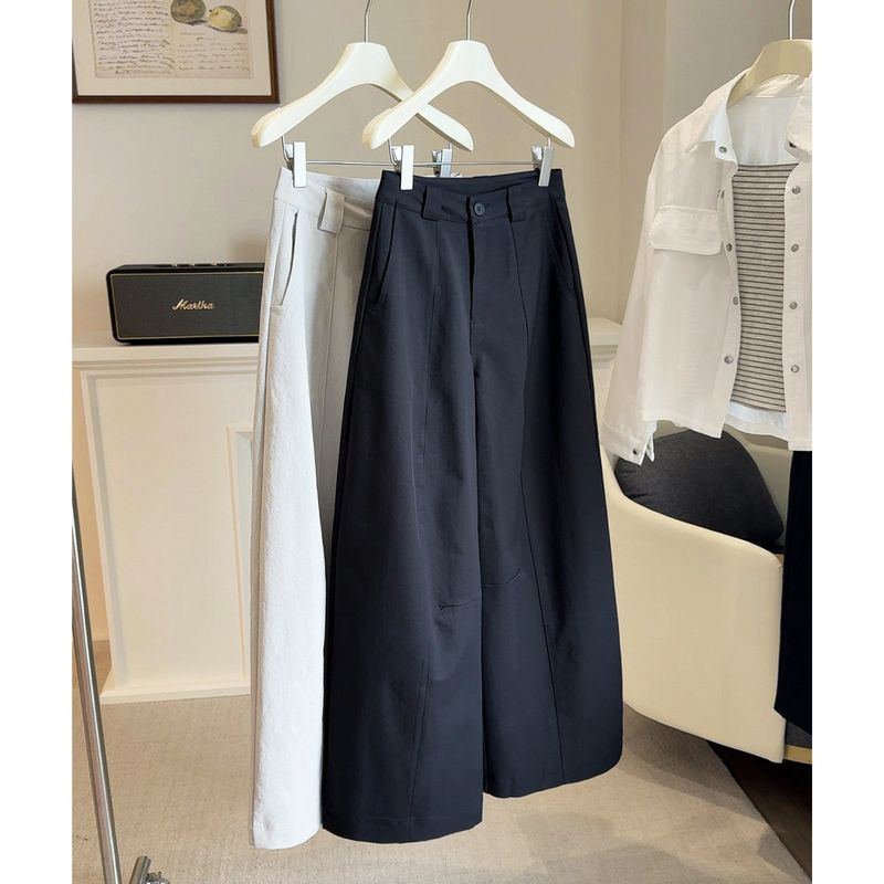 Pear-Shaped Body Casual Pants for Women 2025 Autumn New Korean Style Versatile High-Waisted Loose Slimming Wide-Leg Balloon Pants
