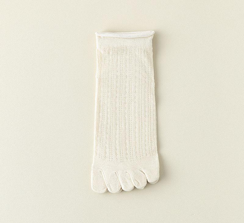 INS Summer Thin Five Finger Socks For Women Breathable Hollow Mesh Ankle Socks Solid Color Cotton Socks Female Split Toe Socks