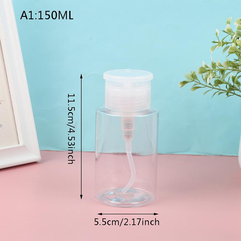 

150/200/300 мл многоразовый пустой пластиковый флакон для снятия лака для ногтей с насосом 150ML
