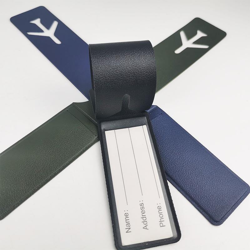 Fashion PU Luggage Tags Women Men Cute Luggage Tag Suitcase Tags Name ID Address Lable Bag Tags for Luggage Travel Accessories