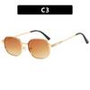 New Sunglasses Women Metal Small Frame Personalized Sun Glasses Elliptical Fashion Trend Design Sunshade Eyeglasses Men Uv400
