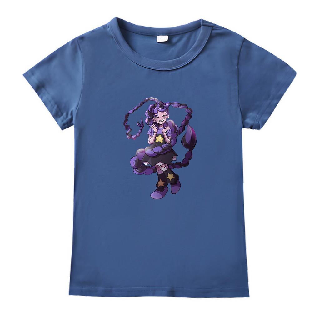 4159 Kids Girls Lily Lovebraids Print Short Sleeves Casual T-Shirt