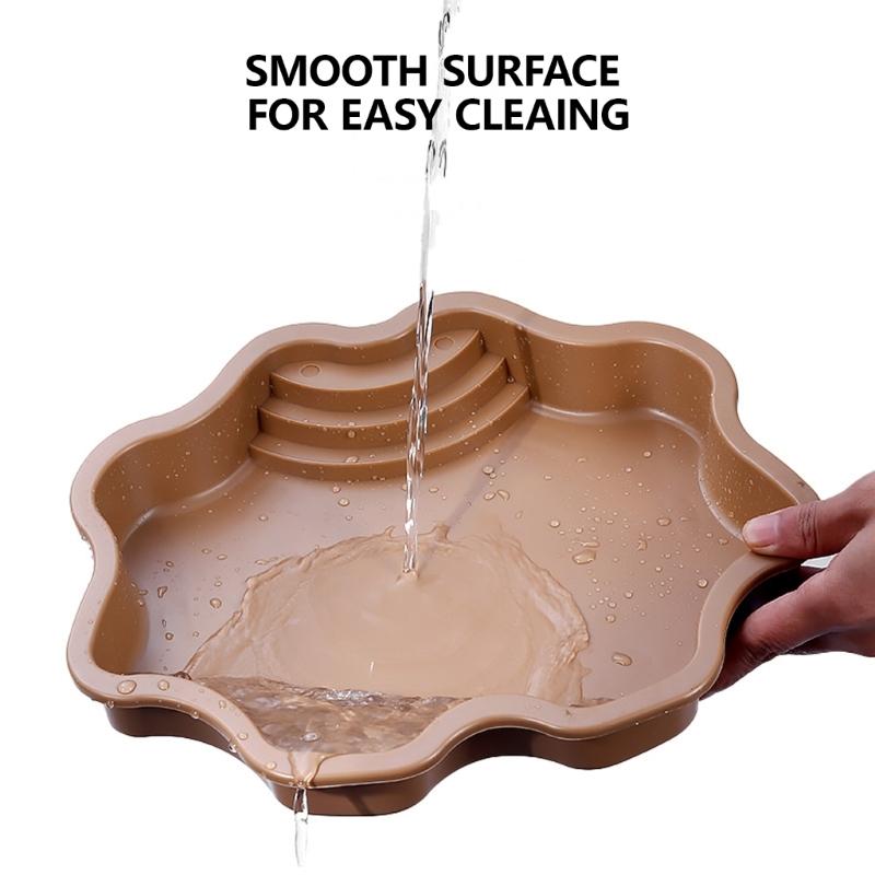 Turtles Basking Platform Reptiles Water Tray Reptiles Feeding Bowl Turtles Bath for Turtles, Lizards, Amphibians