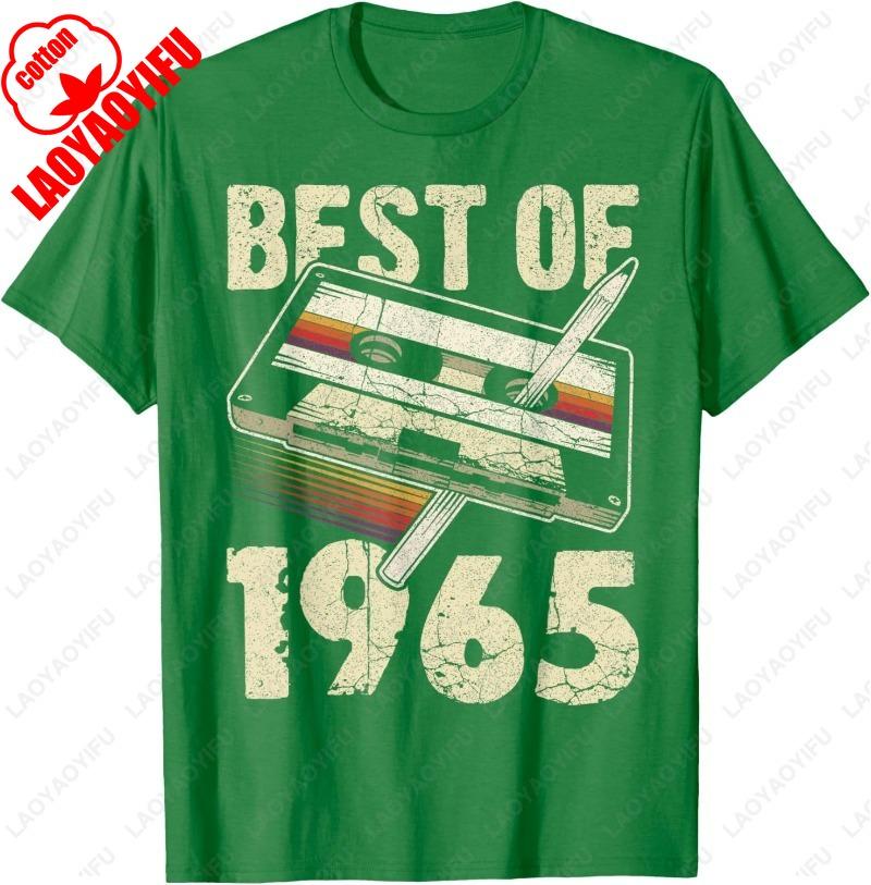 Best of 1965 Audio Cassette 60th Birthday Gift 60 Years Old Tee Summer Breathable Cotton Camisetas Funny Printed Tshirt Tops