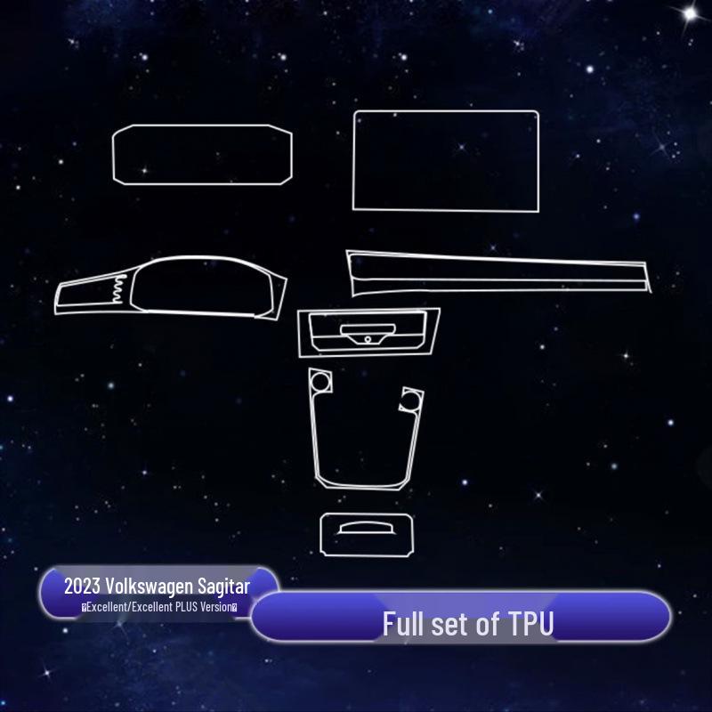 Volkswagen Sagitar Interior Protective Film: Dashboard & Gear Shift Screen Decor