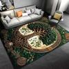Tree of Life Celtic Design Green Carpet for Living Room Decor Suitable for use as an anti-slip for living room bedroom sofas