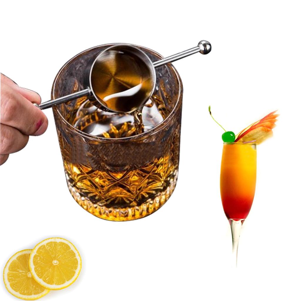 2pcs Large Capacity Cocktails Jigger Set Double Beads Measuring Cup Precise Liquor Measurement Accessories for Bartenders