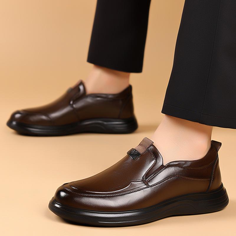 Fashion Leather Shoes For Man Genuine Leather Casual Shoes Fashion Business Oxford Shoes High Quality Designer Work Shoes