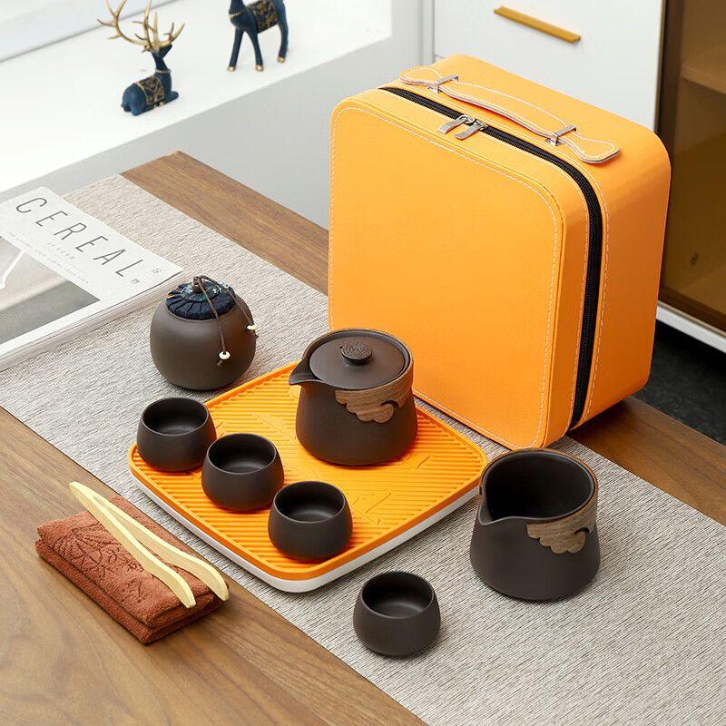 Portable Purple Clay Kung Fu Tea Set