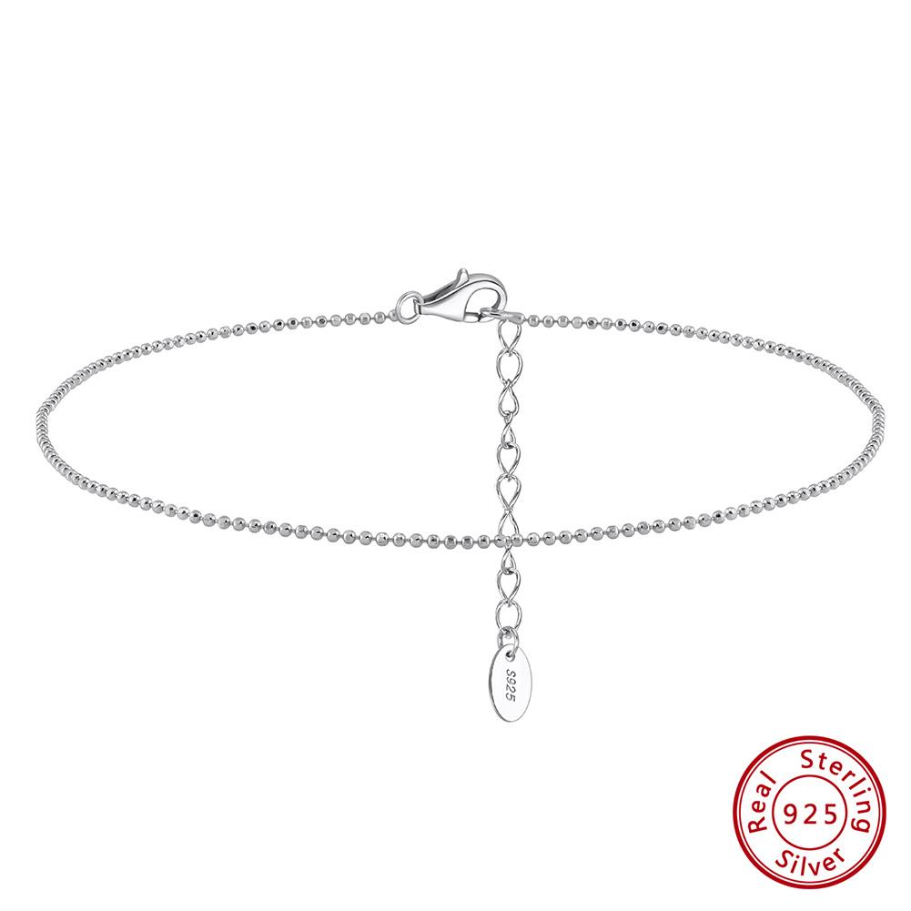 ORSA JEWELS 14K Gold 1,2 mm Italienische Cubanische Kette Fußkettchen für Damen 925 Sterling Silber Feines Sommer Strand Fußarmband Fußkettchen SA43