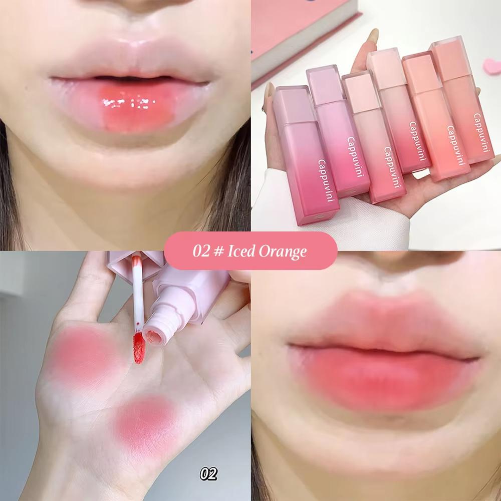 Cappuvini Nude Water Mist Lip Glaze Matt Samt Weiß Lipgloss Langanhaltender Lippenstift
