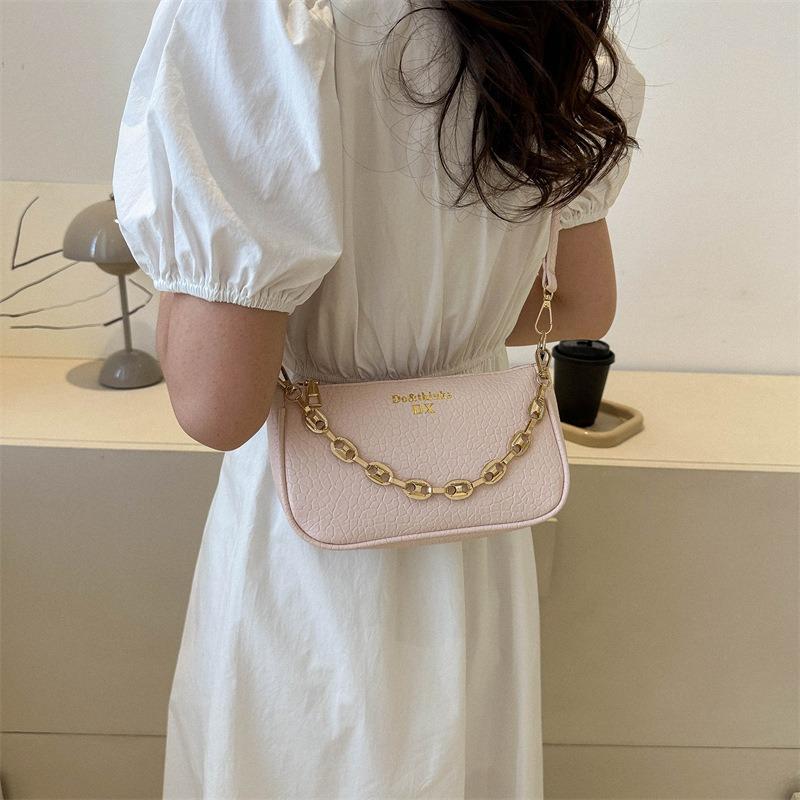 Lychee Pattern Chain Women's Bag New Niche Design Sense Versatile Shoulder Messenger Bag Texture Underarm Bag