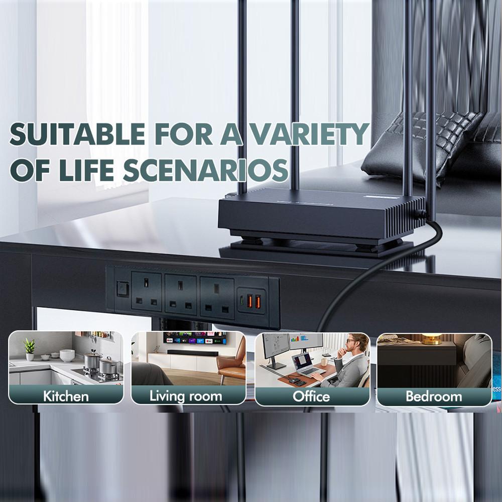 Eingebaute Desktop-Verstecksteckdosenleiste Home Office Verdeckte Steckdose USB Typ-C Verlängerung Stromleiste AC110-250V Steckdose