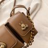 Borsa sottospalla a catena di alta qualità per donna 2024 Nuova moda Coniglio Doppia tasca Borsa da motociclista Monospalla a tracolla