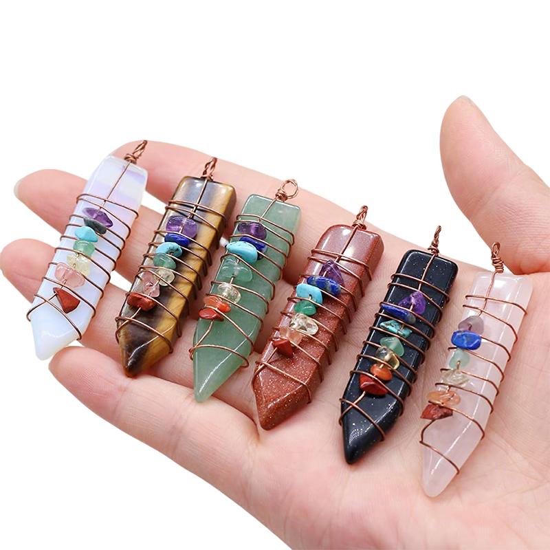 Runyangshi Natural Crystal Healing Energy Stone Single Clear Quartz Chakra Chips Handmade DIY Pendant Crafts Ornament