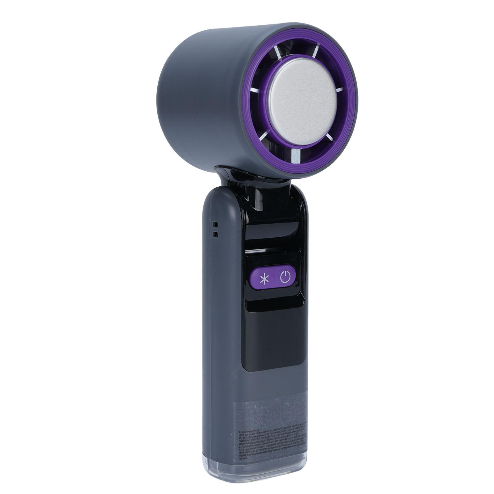 

Handheld Cooling Fan with LED Display High Speed Brushless USB Rechargeable Small Fan for Home Travel Office