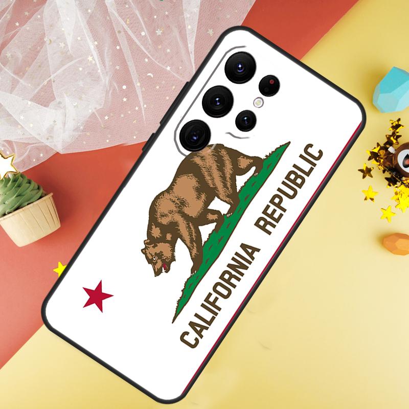 California Flag Phone Case For Samsung Galaxy S25 S24 S21 S20 S22 S23 Ultra S9 S10 Plus S25 FE Cover Coque