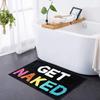 Tappetino Creativo in Imitazione Cashmere Antiscivolo per Pavimento del Bagno - Assorbente d'Acqua e Resistente allo Sporco Zerbino per Ingresso