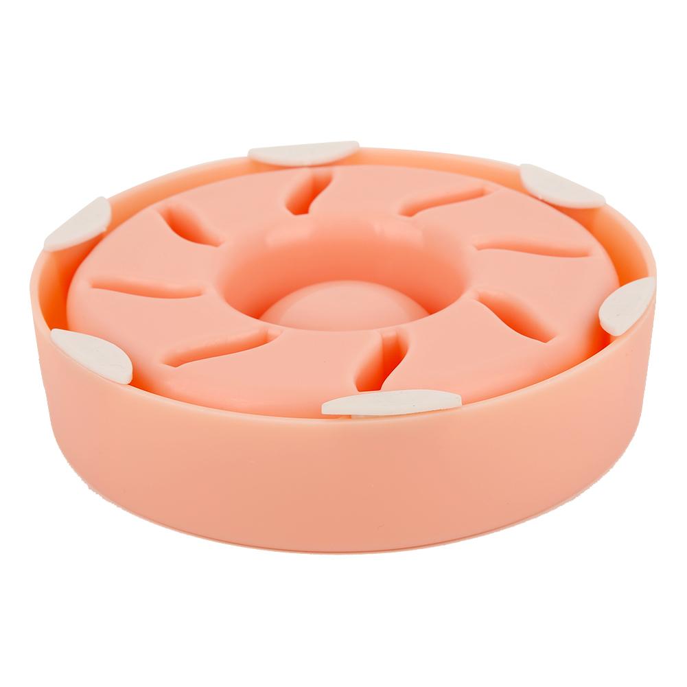 Plastové vynikající protiskluzové dno pro domácí mazlíčky proti udušení Potřeby pro pomalé krmení pro psy a kočky(Korálově růžová )