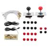 15A 12V 2 Player Zeros Delay Joystick Arcade+LED USB Encoder+20 Illuminated Push Buttons+28 Cables Arcade Game For MAME for Rasp