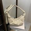 High-quality Brand Korean Crossbody Bag Retro Soft Pleated Dumpling Bag Pu Solid Color Zipper Shoulder Bag Trendy Versatile Bag