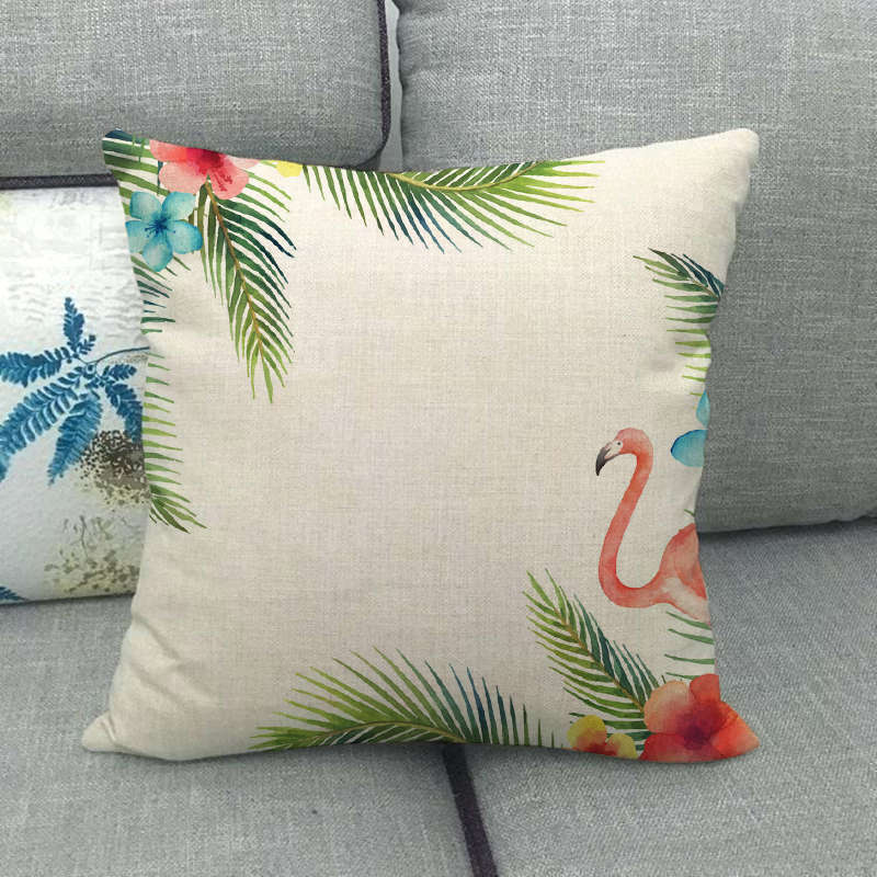 Cartoon Dinosaur Tree Series Digital Printing Short Plush Pillow Covers For Car Sofa Office Cushion Cover Home Goods