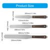 Stainless Steel Ink Adjusting Knife wIth Wood Handle Solder Paste Mixing Knife Screen Printing Scraper Tool Accessories