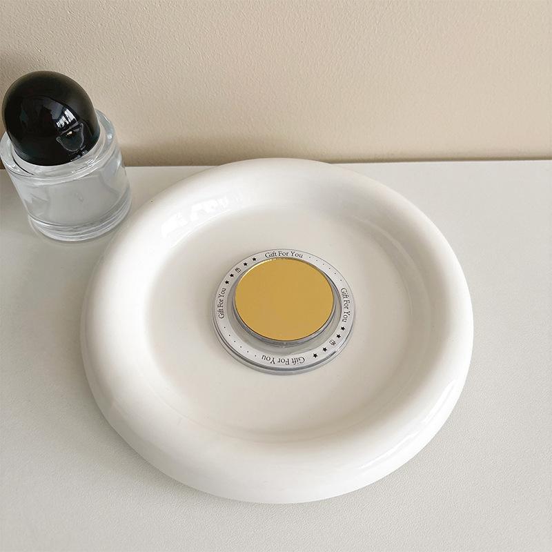 Magnetic Suction Creative Acrylic Mirror Mobile Phone Airbag Bracket Love Round Retractable Portable Makeup Mirror Makeup Mirror