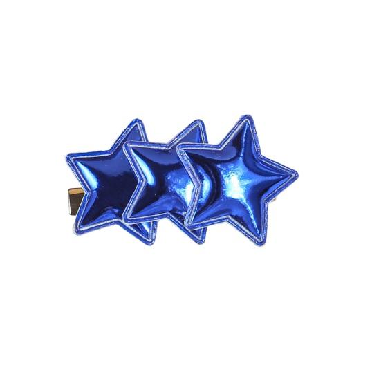 

Girl Hairpin Red White Blue Faux Leather Star Shape Hair Clip Non-Slip Claw Clip Easy One-Handed Operation Hair Accessory синій
