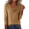 2025 Autumn/Winter European and American Versatile Solid Color High Neck Loose Sweater