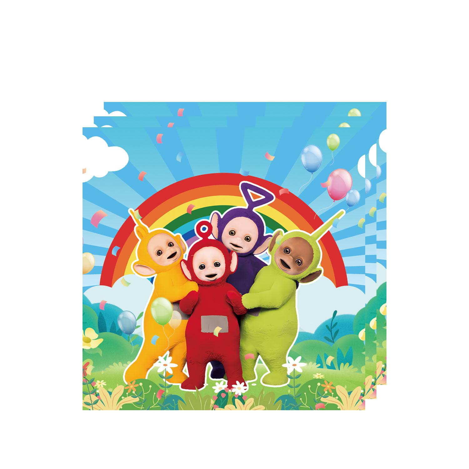 Посуда для дня рождения Телепузиков, одноразовая посуда, бумажные тарелки, бумажные стаканчики, салфетки, украшение для дня рождения девочки