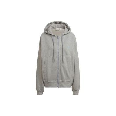 X Stella McCartney Hooded Zip-Up Long Sleeve Sweatshirt Jacket Women Outerwear Medium-Hemp-Grey HA8966