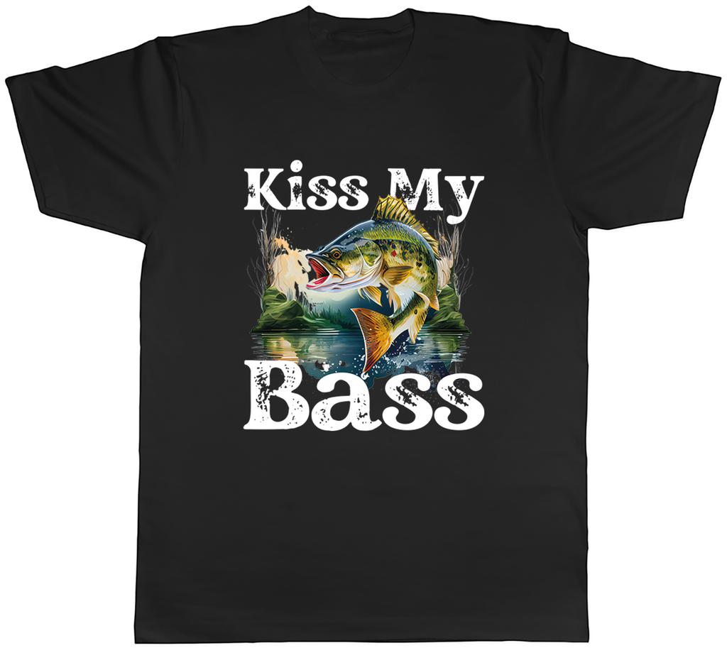 Kiss My Bass Unisexs TShirt Funny Fishing FisherUnisex Tee Gift
