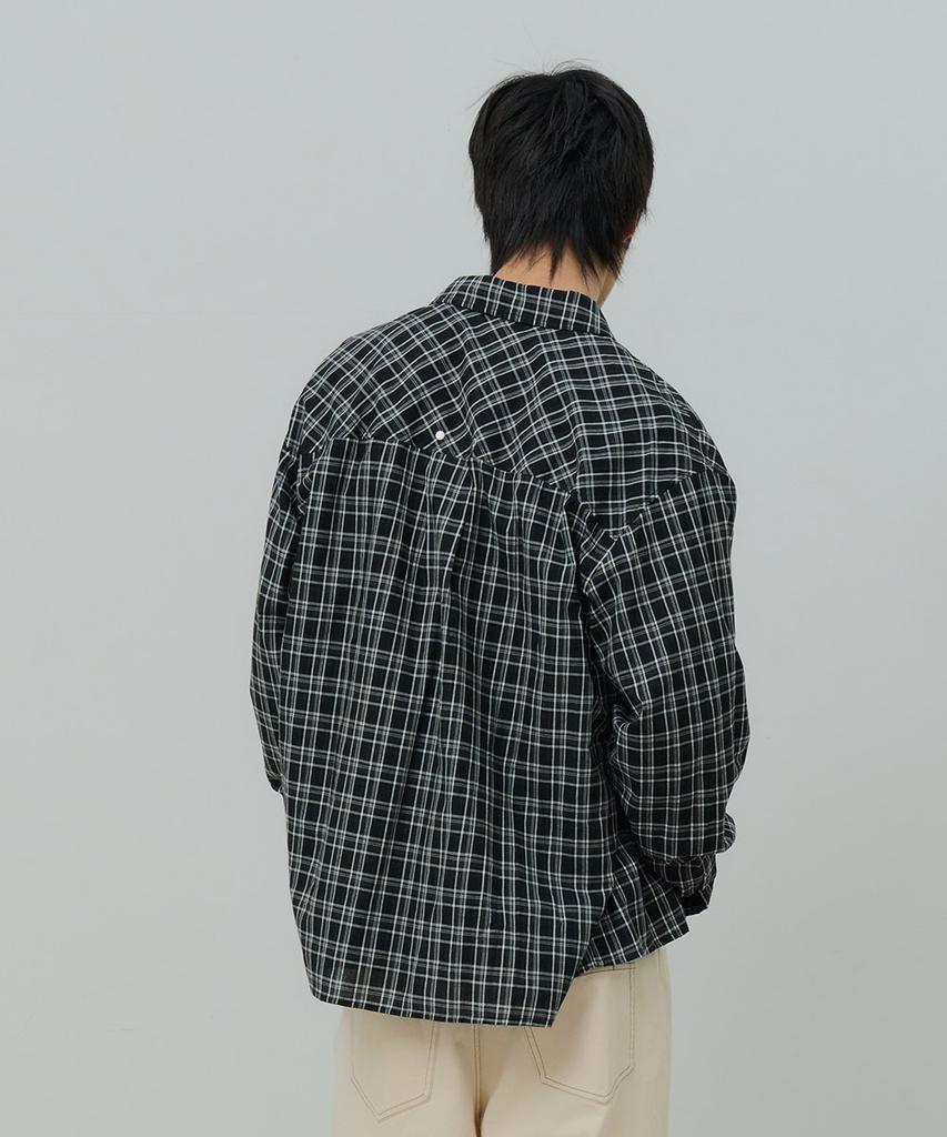 Desiledeu Cutout Check Shirt-Fask5402B03