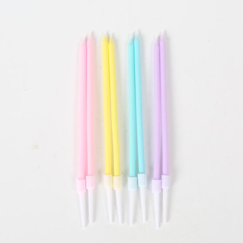 8-Piece Boxed Gradient Rainbow Birthday Pencil Candles