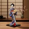 Japanische Geisha-Puppe Details Traditionelle Figur Handgefertigte Seidenstatue für