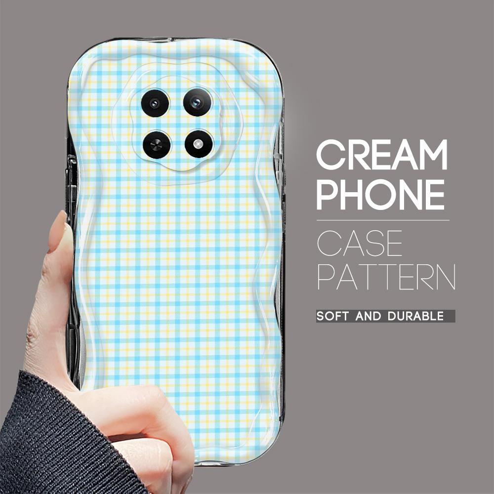 Cartoon Pattern Cream Texture Casing Wavy Edge Soft Silicone Cover Phone Case for OPPO Reno Realme OnePlus Vivo