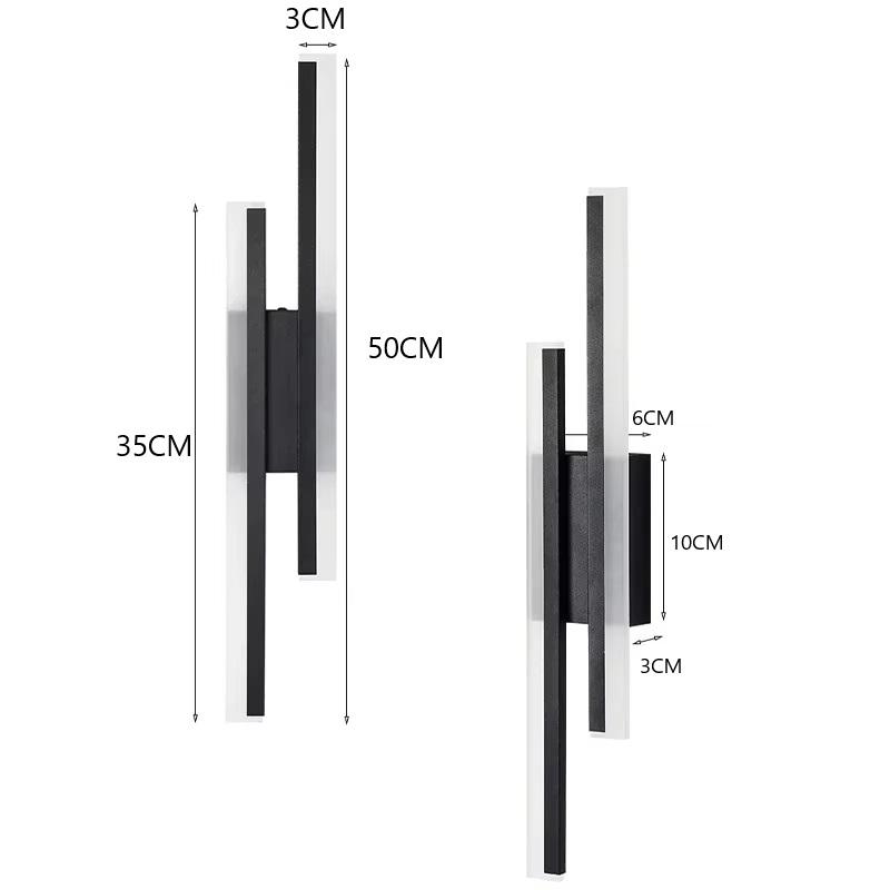 Modern LED Wall Lamp Minimalist Led Light Living Room Home Indoor Lighting Fixture Bedroom Bedside Long Strip Wall Sconces