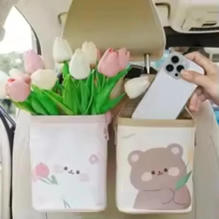 Car Trash Holders - Hanging Leak-Resistant Small Waste Bins, Interior Accessories