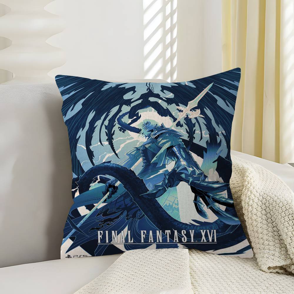 Anime Figure Sketch Videogames FINAL FANTASY Cushion Cover Inches Farmhouse Decor Home Throw Pillow Covers for Couch