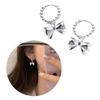 Unique Heart Bowknot Hoop Earrings Fashion Bows Earrings for Women Cute Gift