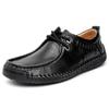 Plus Size Spring and Autumn Men's Casual Leather Shoes Trendy Low Top Soft Bottom Driving Shoes Pumps Genuine Leather Men's Shoes