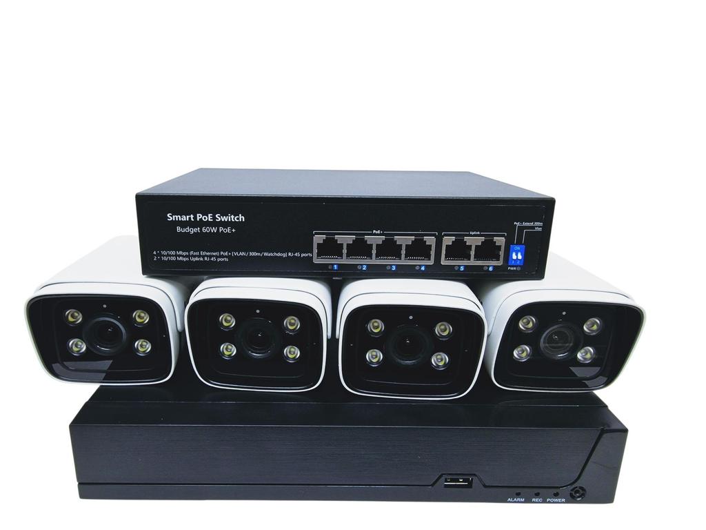 ENKI Set 4 Camere 5 Megapixeli Color Noaptea Microfon Difuzor G500EXT30