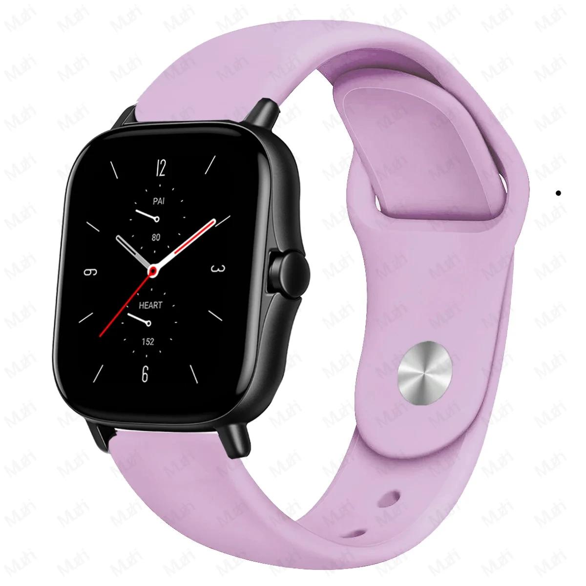 

20mm/22mm Silicone band For Amazfit GTS 4/3/2/2e/2 4 Mini GTR 4/2/3 Pro/47mm/stratos 3/2 Watch Bracelet correa Amazfit bip strap 20mm watch band