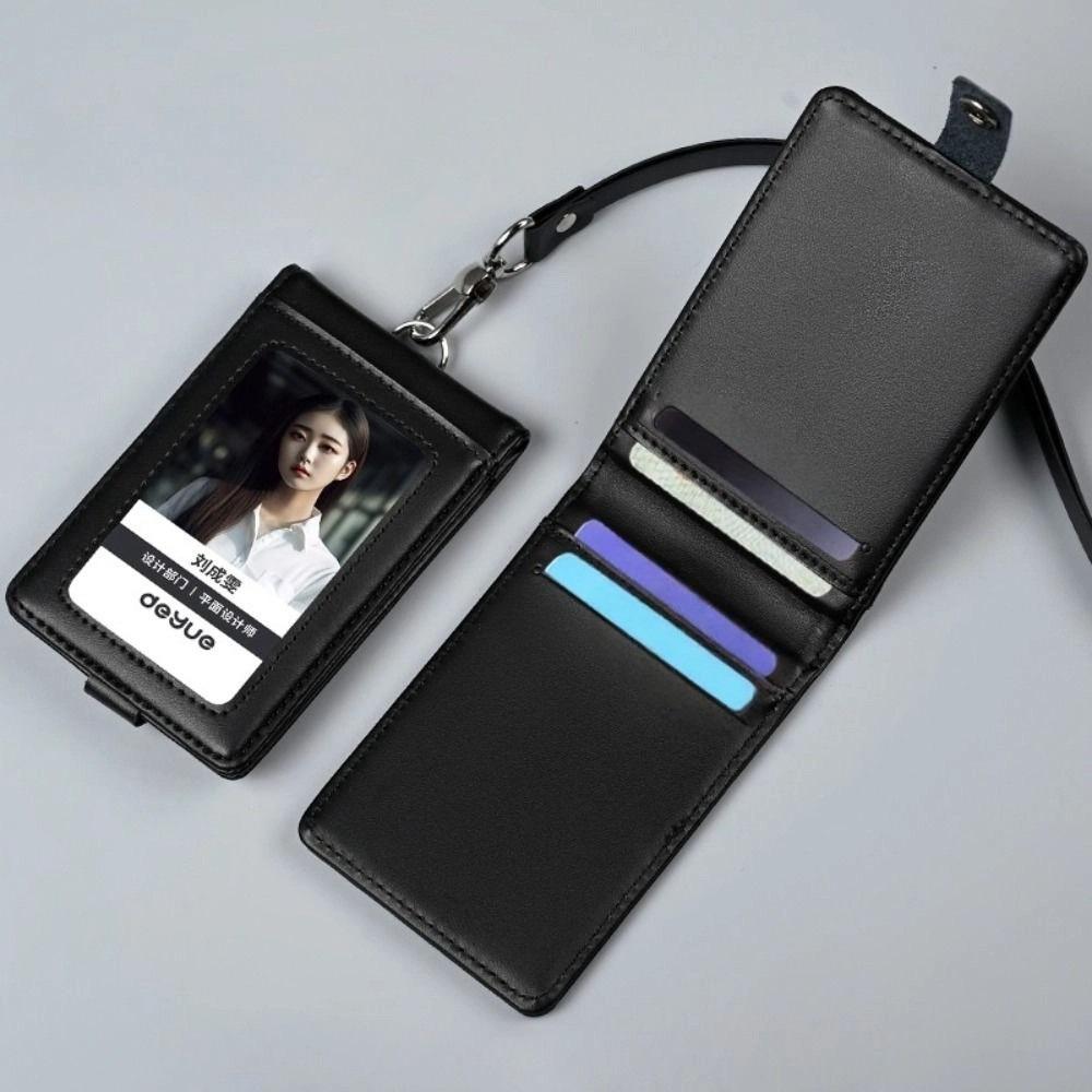 Protective ID Tag Badge Holder Buckle Flip Chest Card Bag Employee Pass Work Card Case  Student
