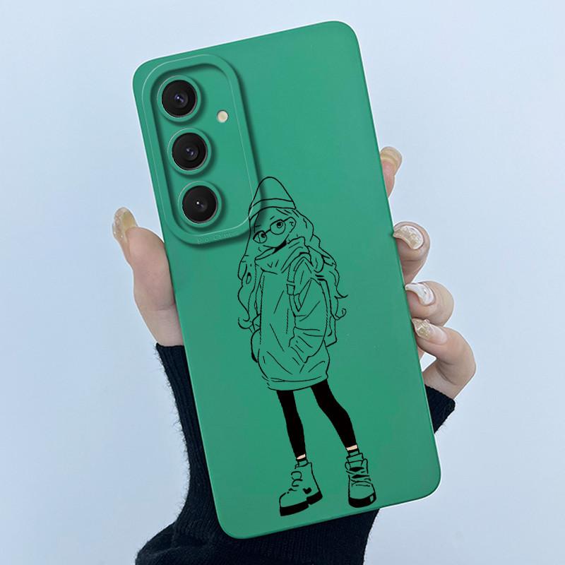 Funny Cool Cat Dog Silicone Phone Case For Samsung Galaxy A16 A26 A36 A56 5G Bumper Matte Protective Soft Back Cover Shell Capas