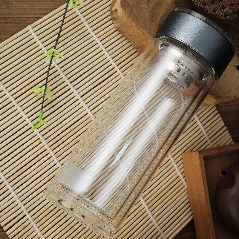Zeyu Double-Wall Glass Tea Infuser Travel Mug