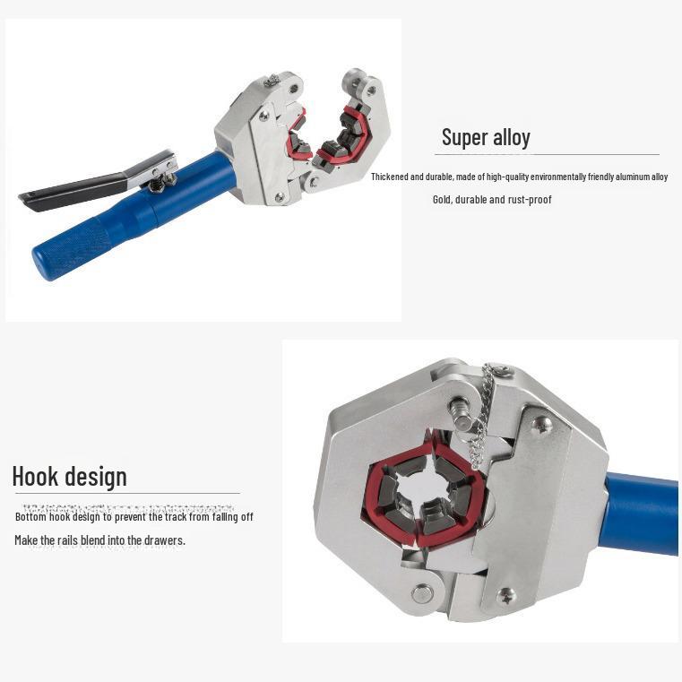 Portable Automotive A/C Hose Crimping Machine - Manual Hydraulic Pipe Crimper Tool