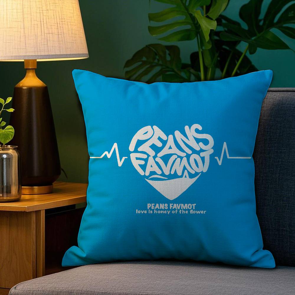 Creative Love Letters Pillow Case Plush Fabric Soft Double Sided Print Home Sofa High Quality Cushion Cover Throw