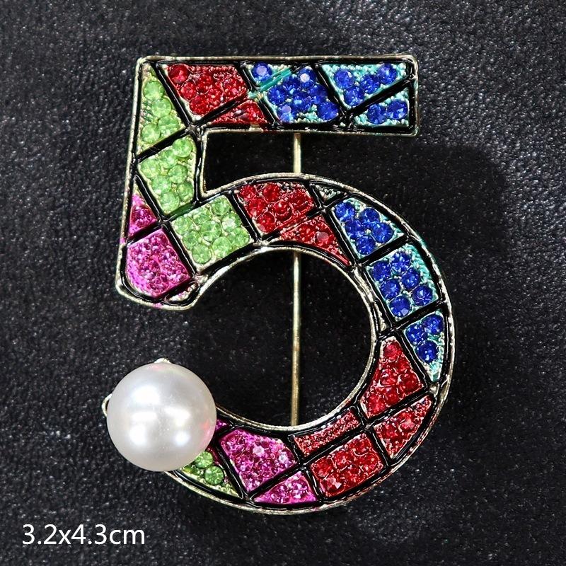 Genuine Professional Amasht Brooch Retro High-end Temperament Luxury Pearl Diamond Pin Women's Suit and Accessories